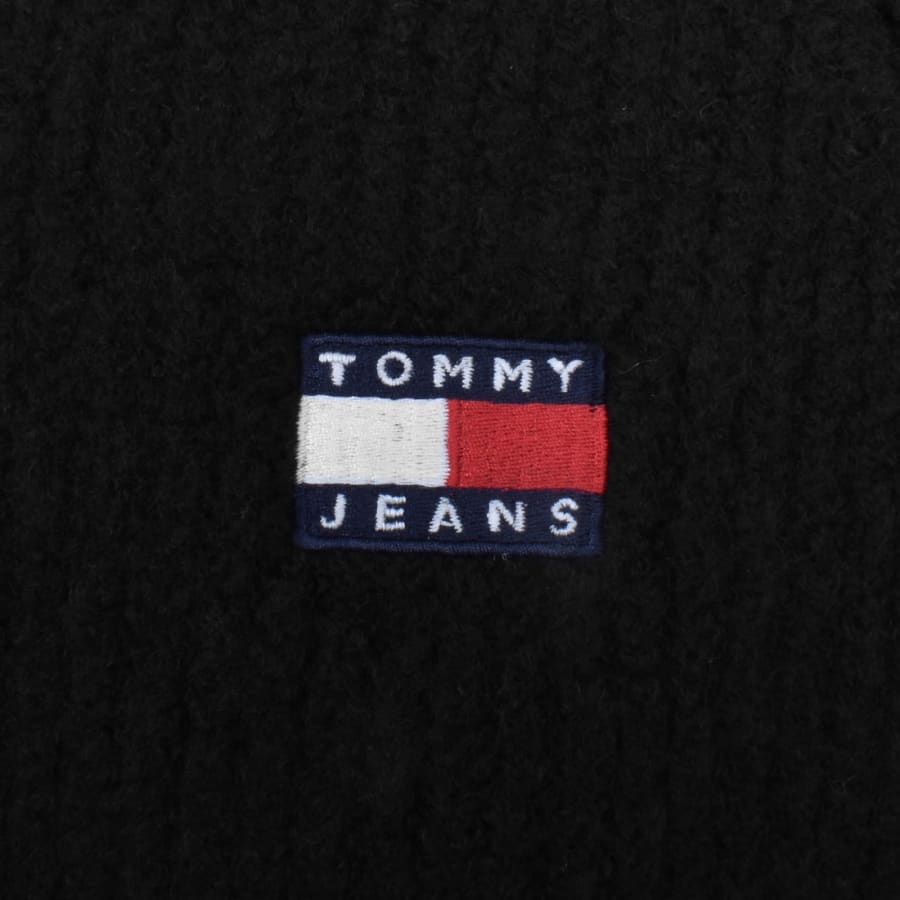 Tommy Jeans Quarter Zip Knit Jumper BlackTommy Jeans Quarter Zip Knit Jumper Black Male XX Large